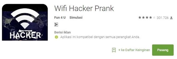 Cara Melihat Password Wifi di Android dengan Aplikasi Wifi Hacker Prank