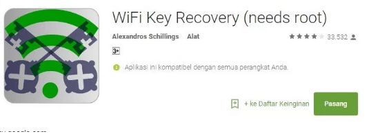 Cara Melihat Password Wifi di Android Menggunakan Wifi Key Recovery
